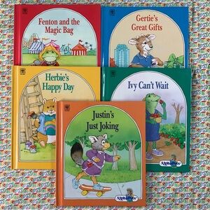 AlphaPets 5 Alphabet Learning Stories F-J Children’s Book Bundle.
